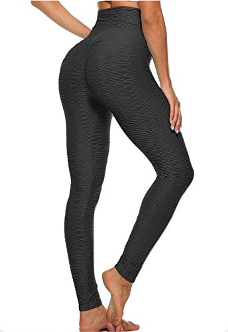 Moda FITTOO Mallas Leggings Mujer Pantalones Deportivos oga Alta Cintura Elásticos Transpirables Negro S