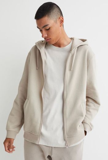 Chaqueta sudadera Relaxed Fit - Beige claro - HOMBRE