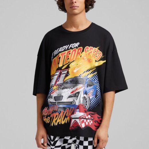 Camiseta manga corta oversize racing