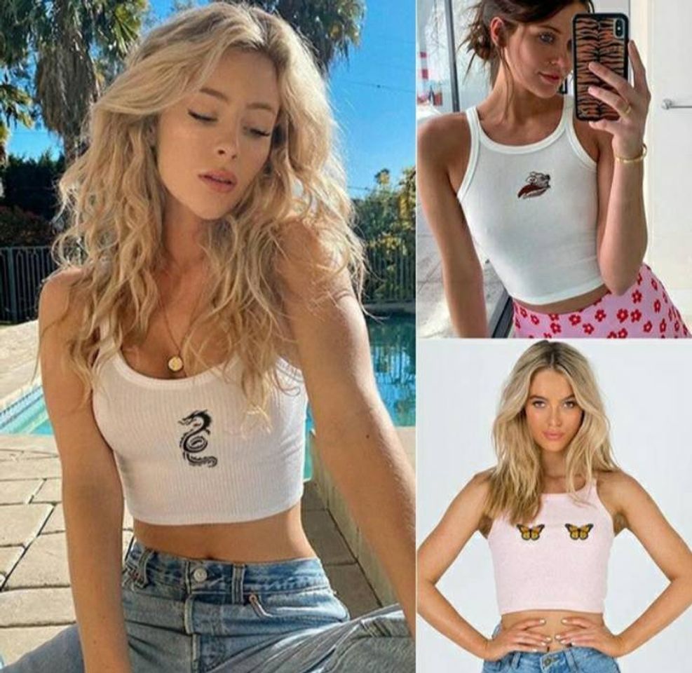 Fashion Crop top minimalista 