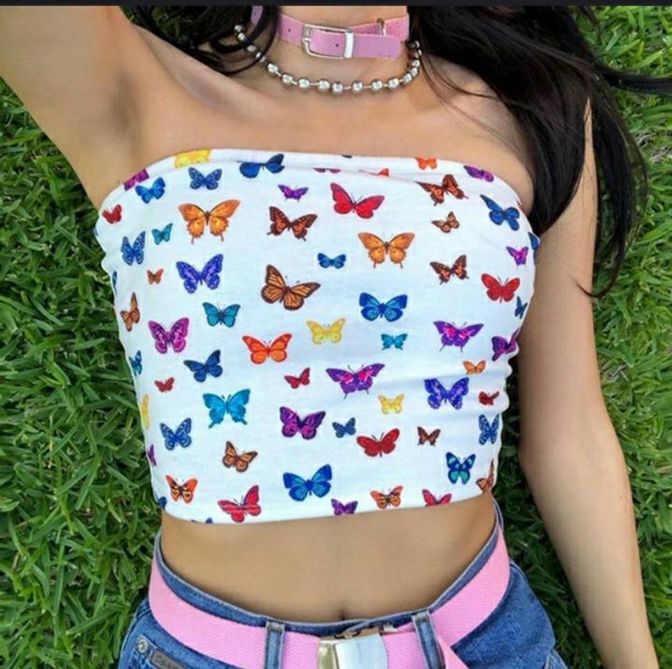 Fashion Crop top de mariposas 🦋 