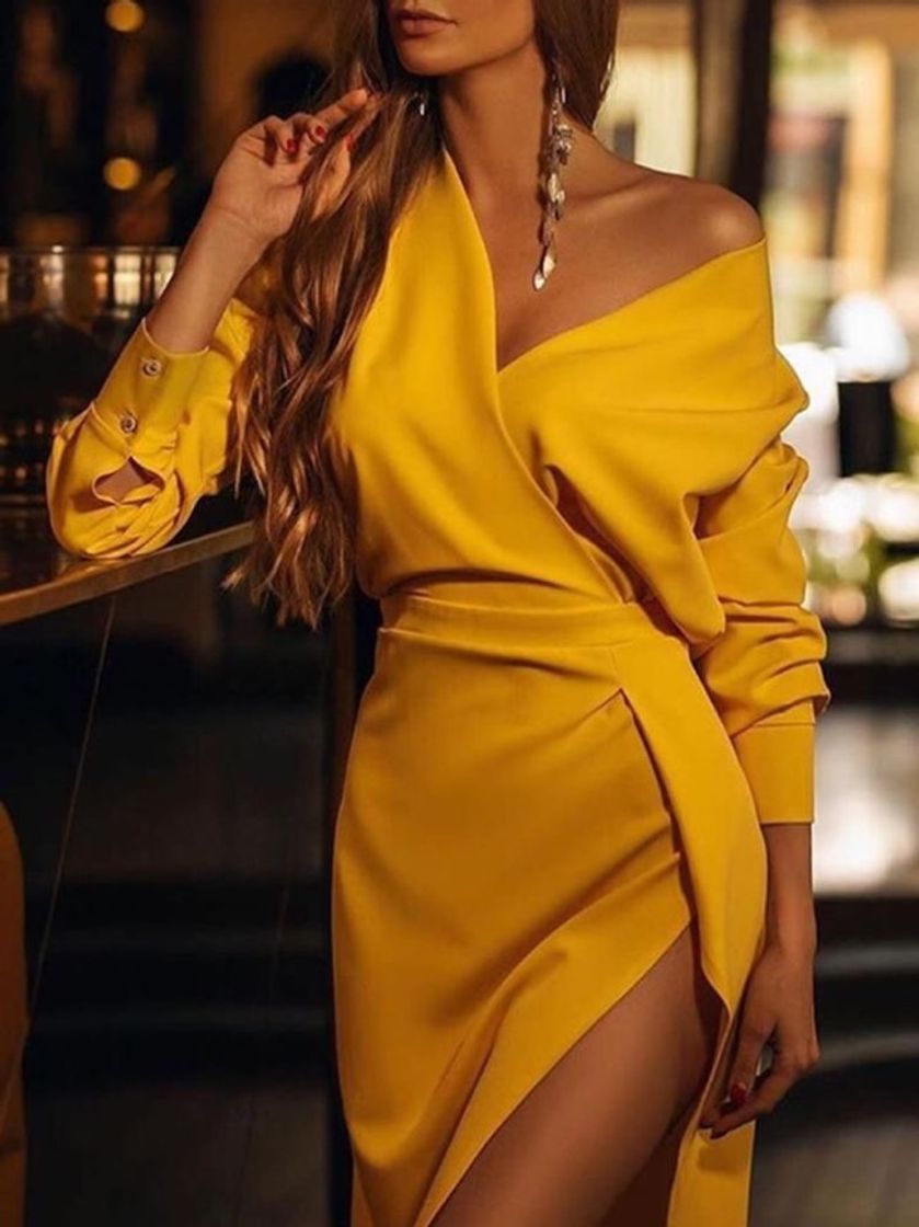 Fashion Vestido amarelo