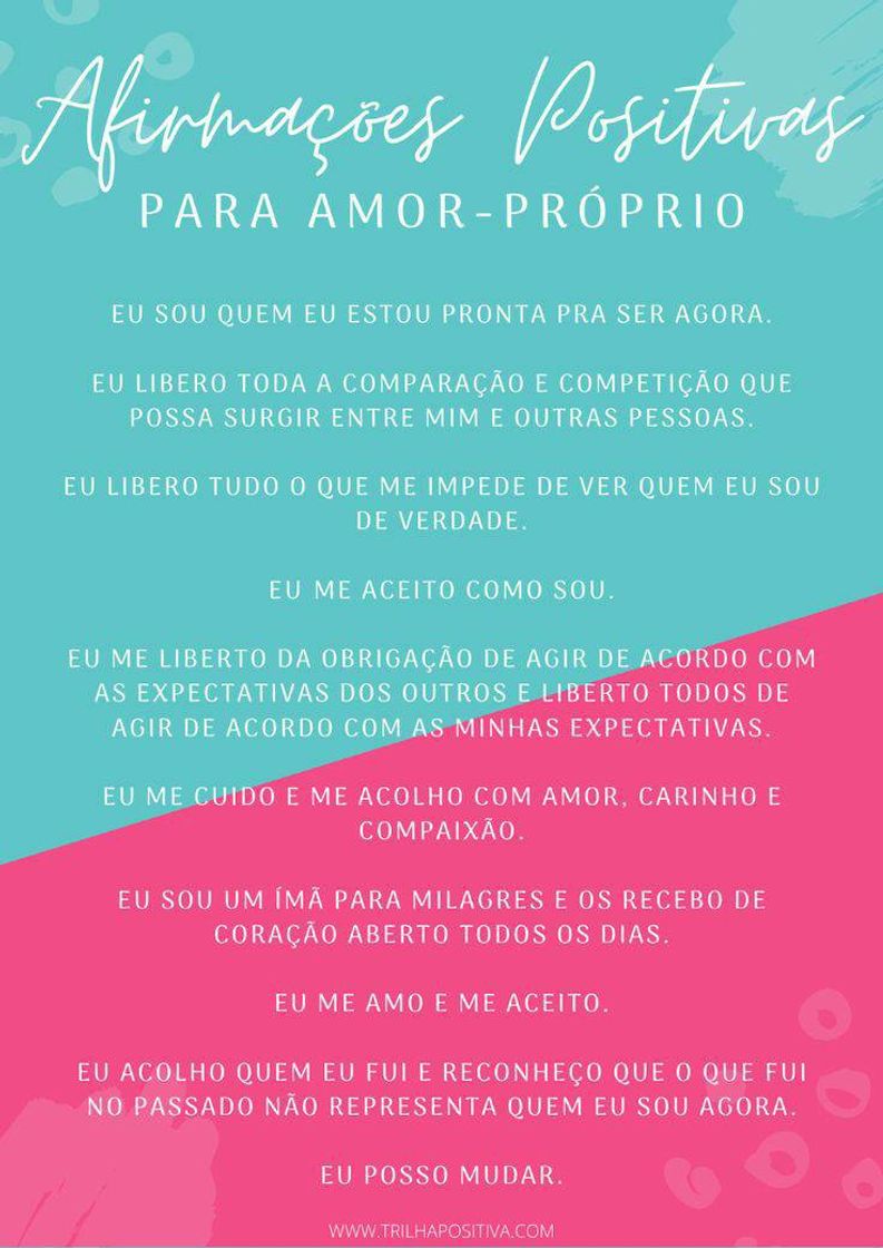 Social Afirmações para amor próprio