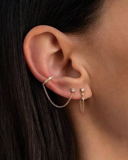 Piercings na orelha 🖇⛓
