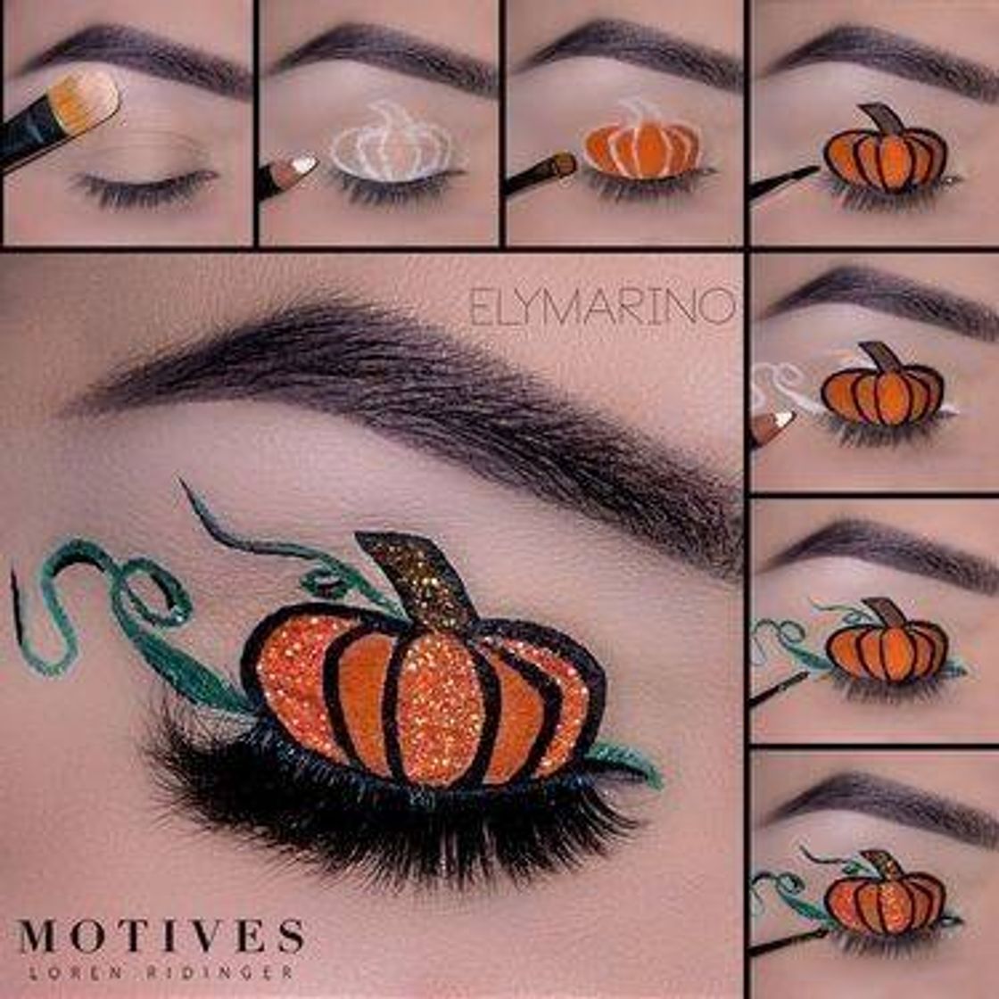 Fashion Make de olhos passo a passo 🧡🖤