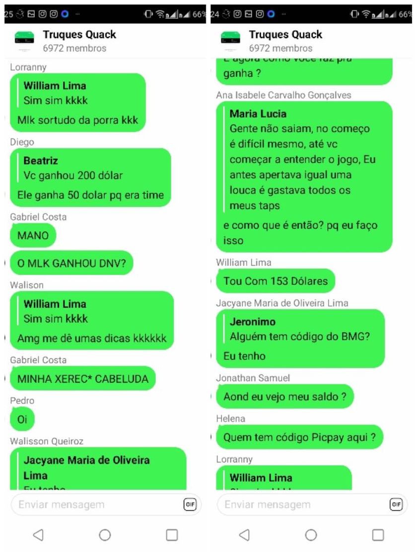 Social Prova de pessoas que ja ganharam hoje. So falta vc.