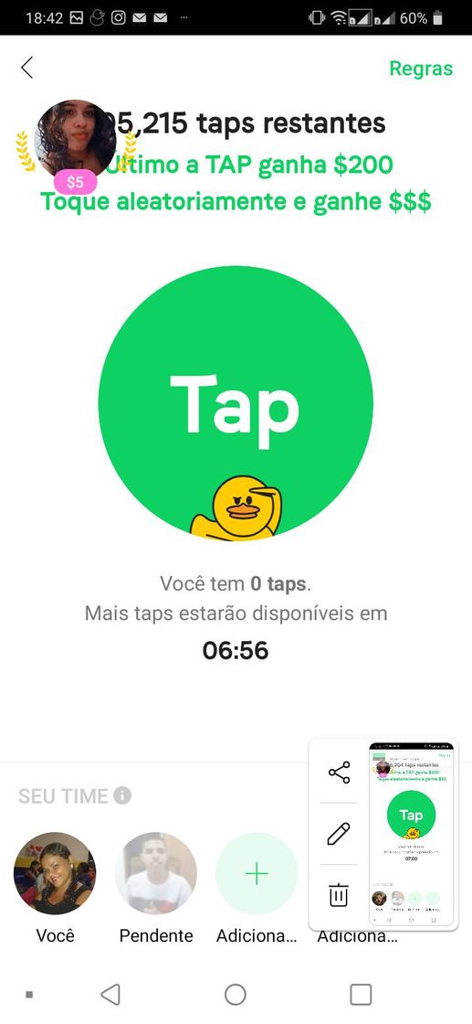 Social Muita gente ganhando em tempo real agora mesma so no tap 