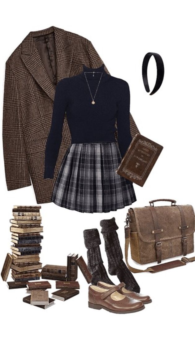 Fashion dark academia inspiration 