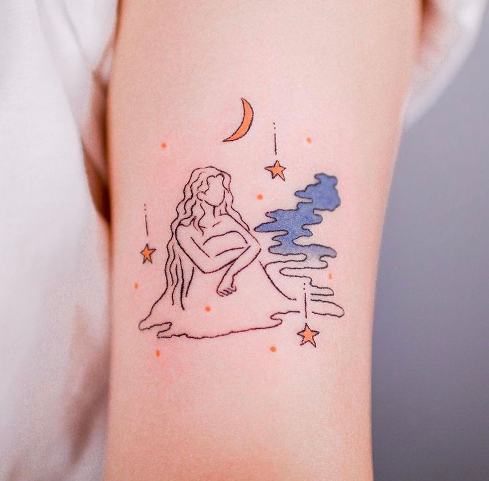 Fashion tatuagem de moça 