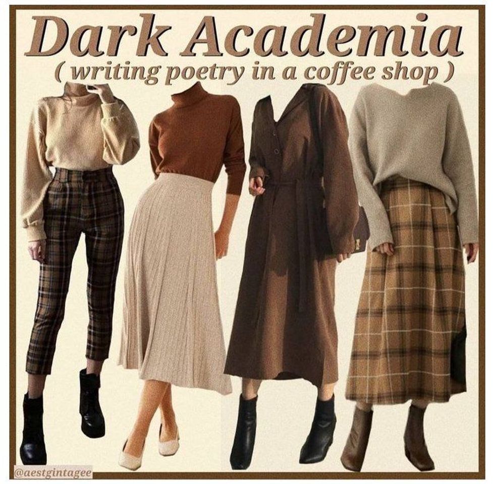 Fashion looks dark academia