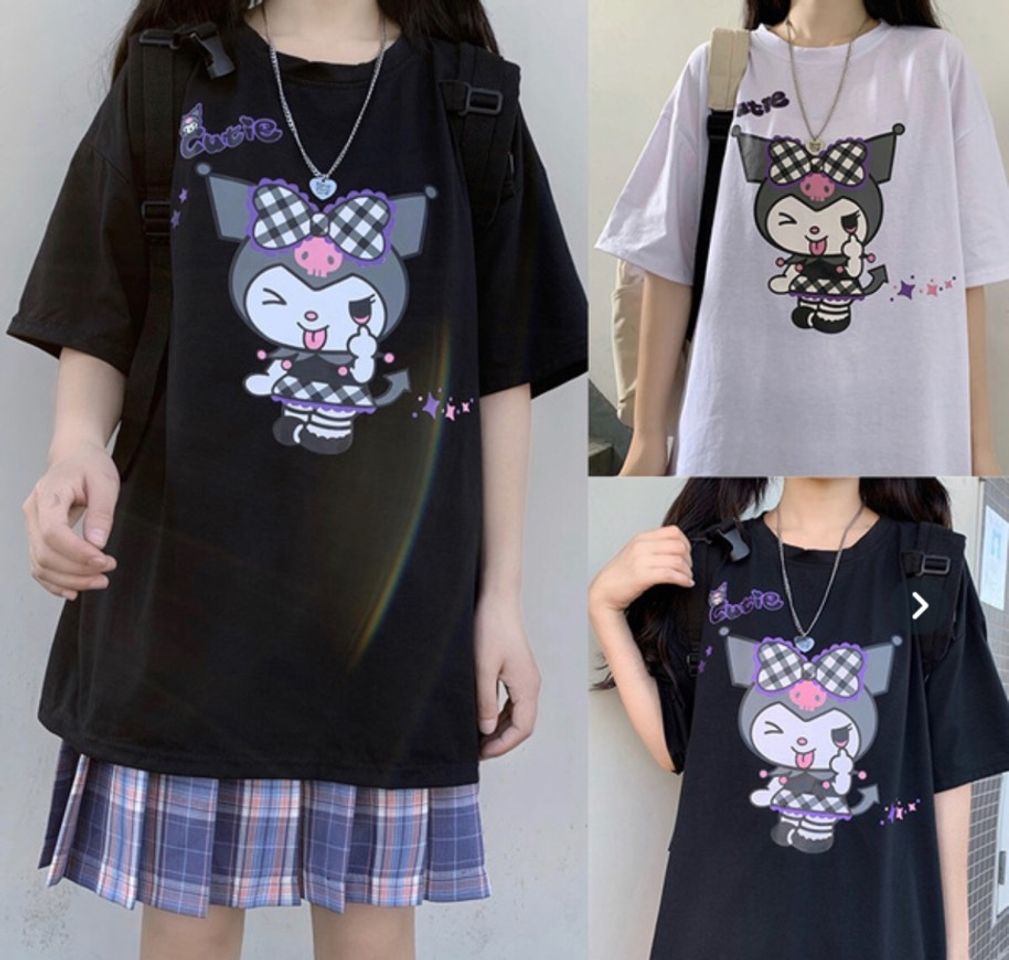 Fashion Cute kuromi anime estampa feminina