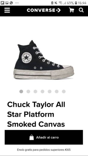 Chuck Taylor All Star Platform Smoked Canvas High Top - Converse ...