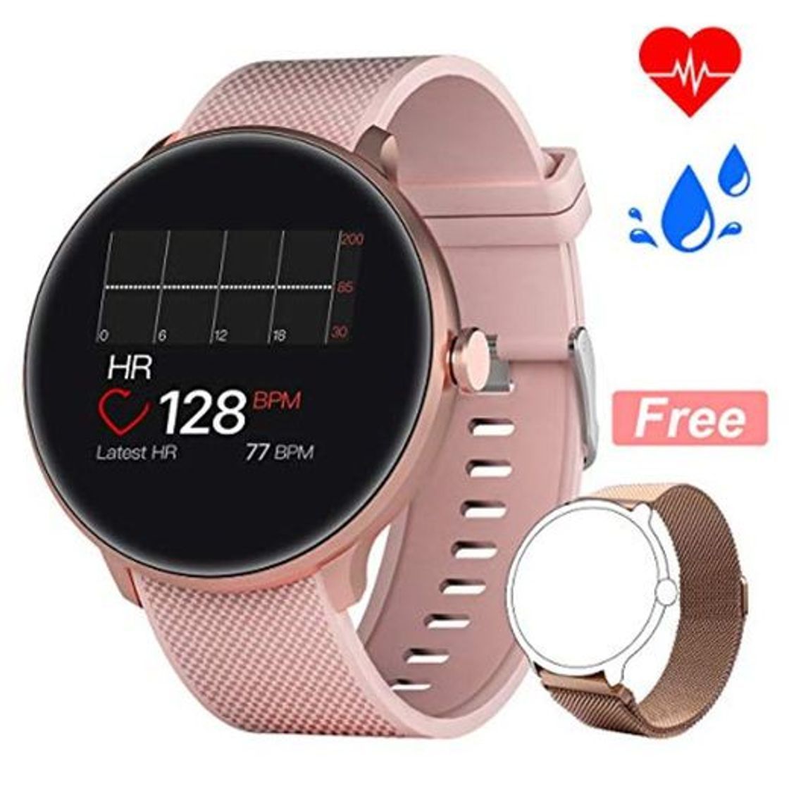 Social Bebinca Smartwatch Reloj Inteligente con Cronómetro, Pulsera Actividad para Deporte,Reloj de Fitness
