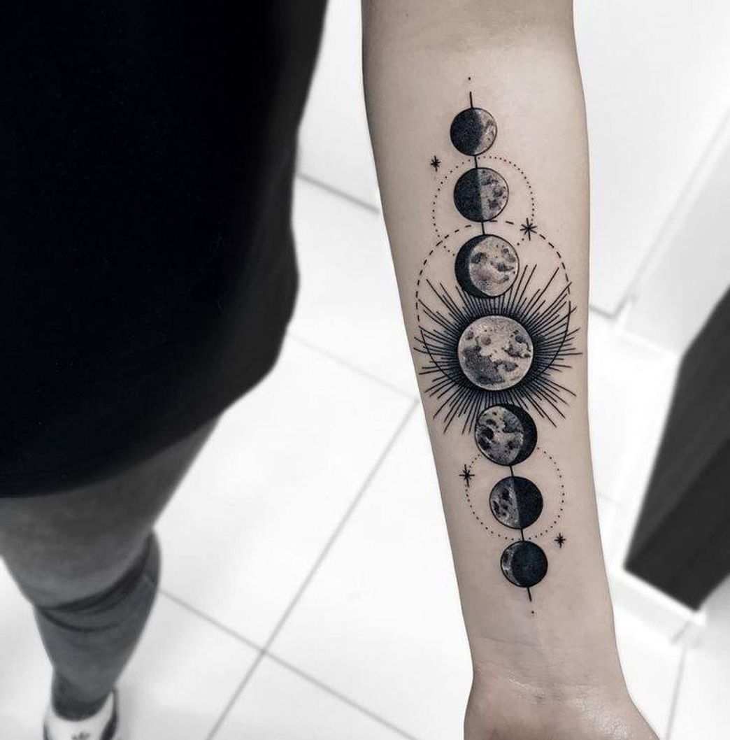 Moda Tatuagem fases da Lua 🌒