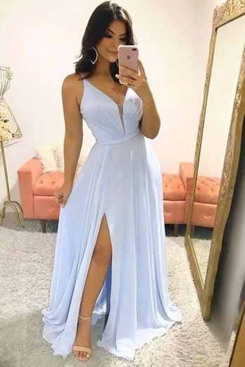 Vestido longo azul claro 😍