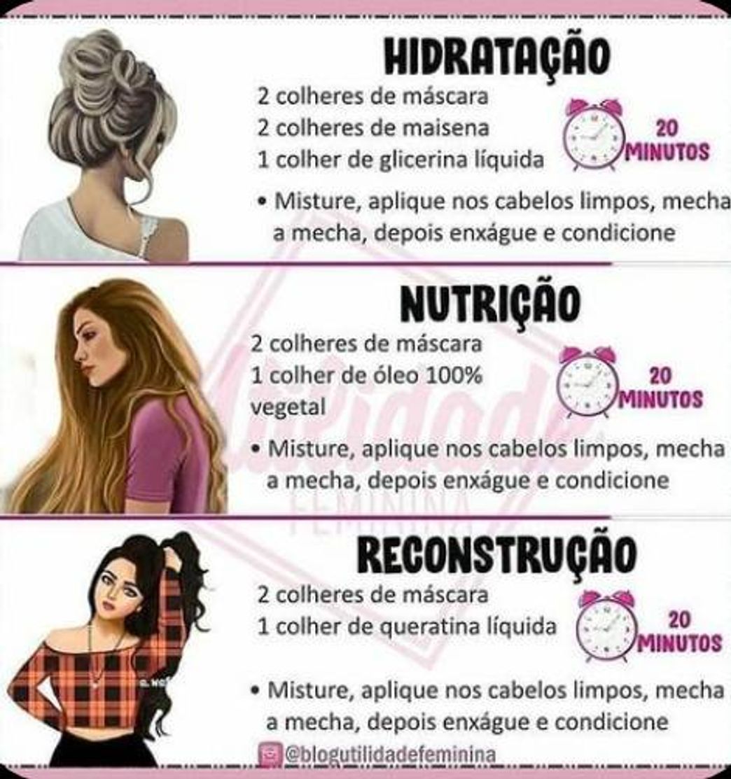 Fashion Receitinhas caseiras para o seu cronograma capilar 😚💅🏻