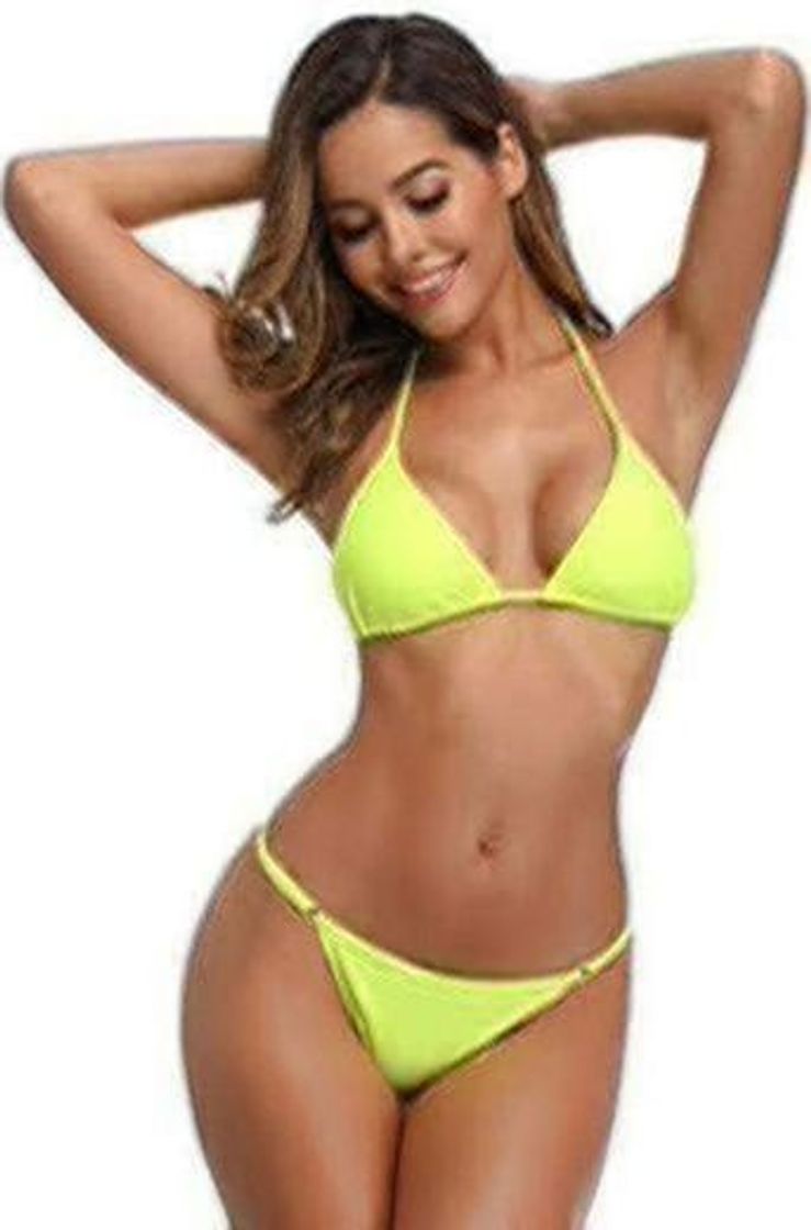 Social SHEKINI Mujer Bikini Dividido Traje de Baño Simple Sexy Cintura Baja Tanga