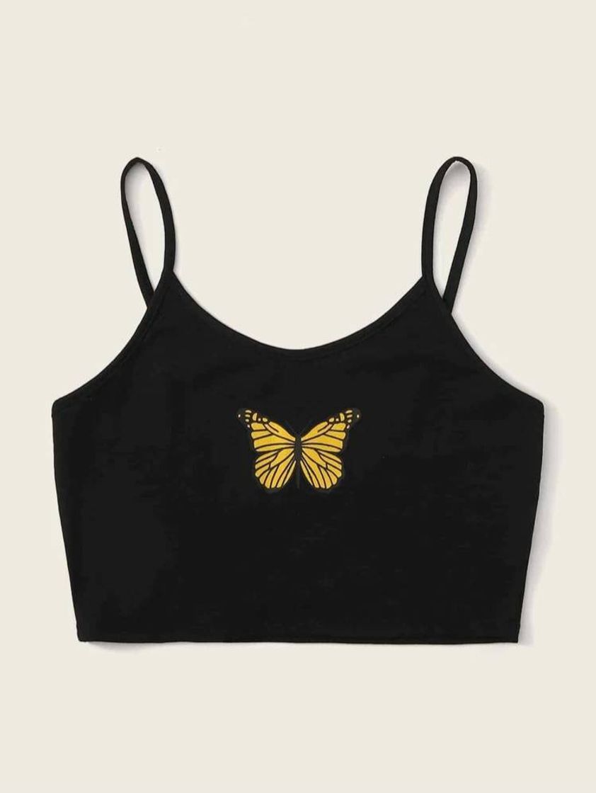 Moda Crop top borboleta