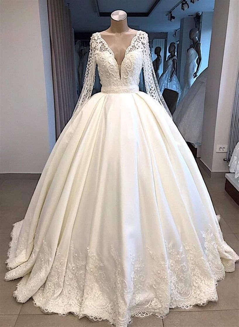 Fashion QING XIN-1225 Wedding Dress,Prom Dresses del Banquete de Manga Larga Vestido de