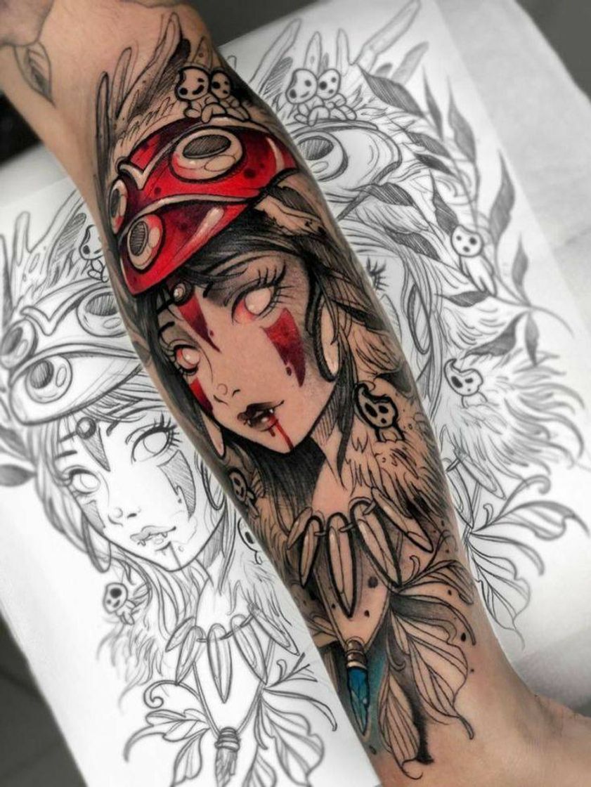 Fashion Tattoo preto e vermelho 