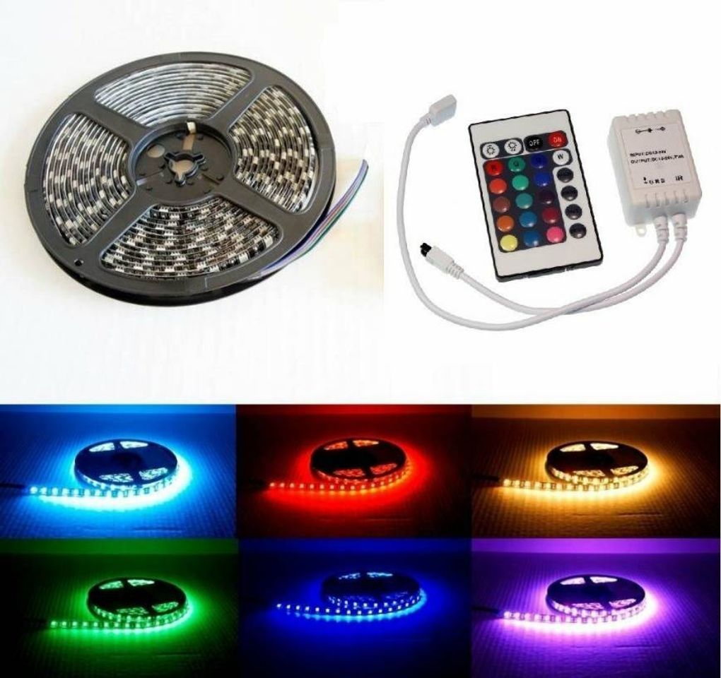 fita de led 5050 digital Rgb 132 funções c/ 5 metros 12v
