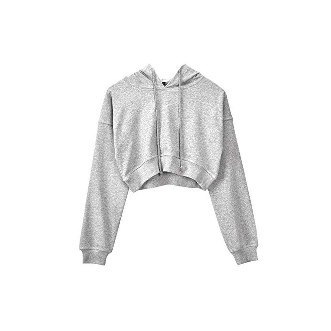 Fashion Sudadera de Manga Larga con Capucha para Mujer Gris Gris 44 ES