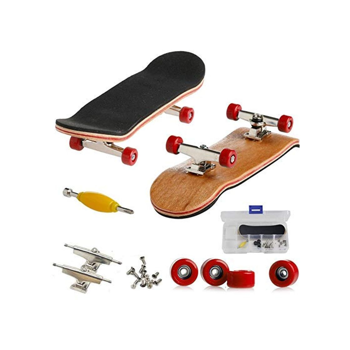 Product Mini Diapasón, Patineta de Dedos Profesional Maple Wood DIY Assembly Skate Boarding