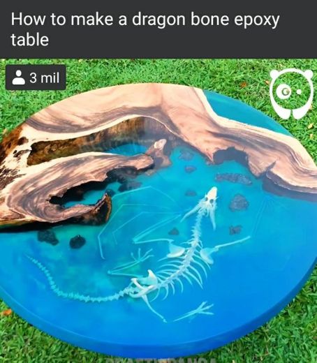 Crafty Panda - How to make a dragon bone epoxy table | Facebook