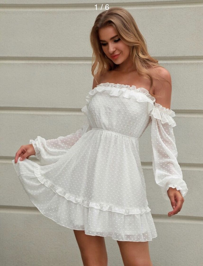 Fashion Vestido Branco Princesa Shein ❤️