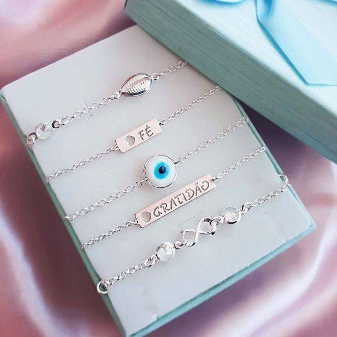 Social Pulseiras - Céu de prata