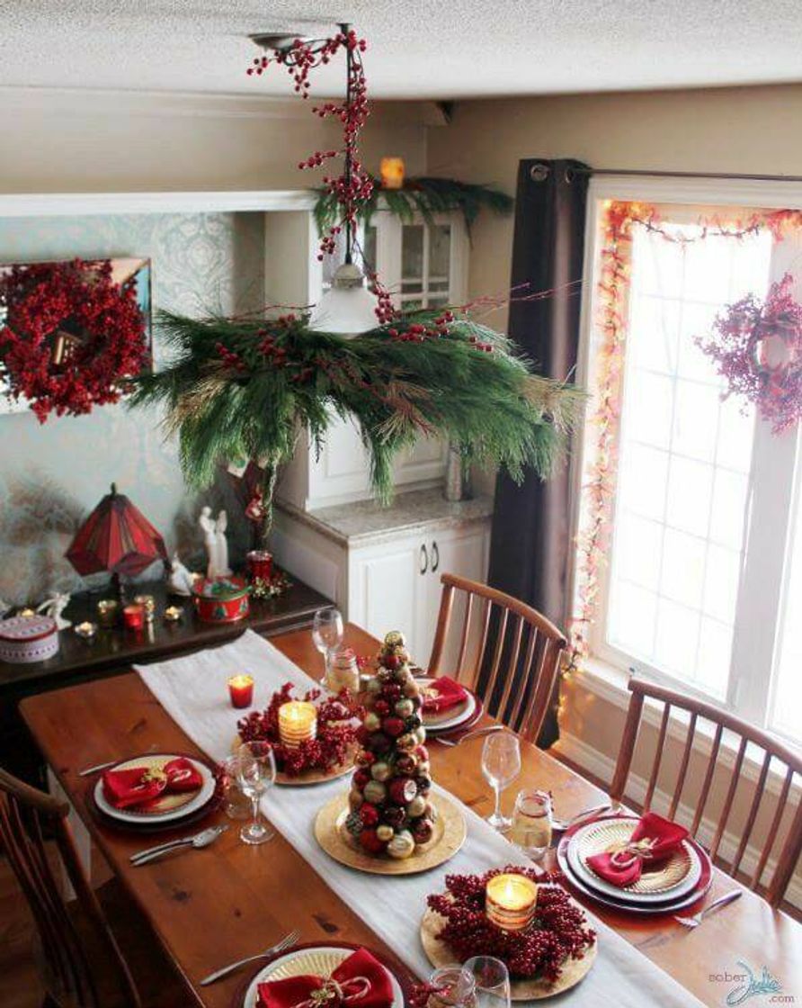 Moda Decoração de mesa pra o Natal🎄🎅🔔❄