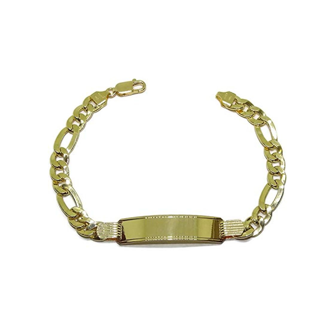 Fashion Never Say Never Pulsera para Hombre Grande de Oro Amarillo de 18k