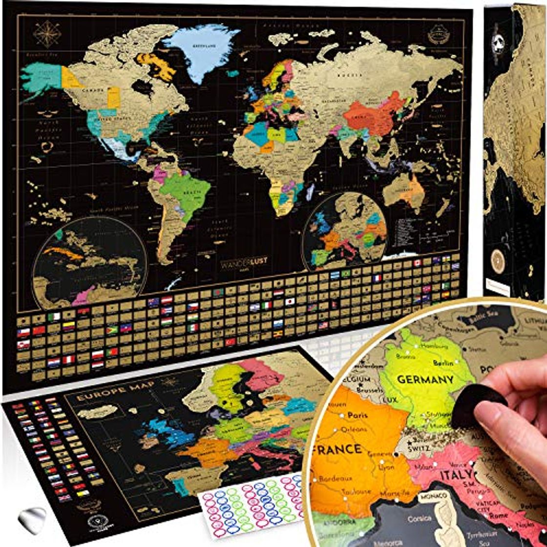 Producto Mapa Mundi de Rascar (61 X 42,7 cm)