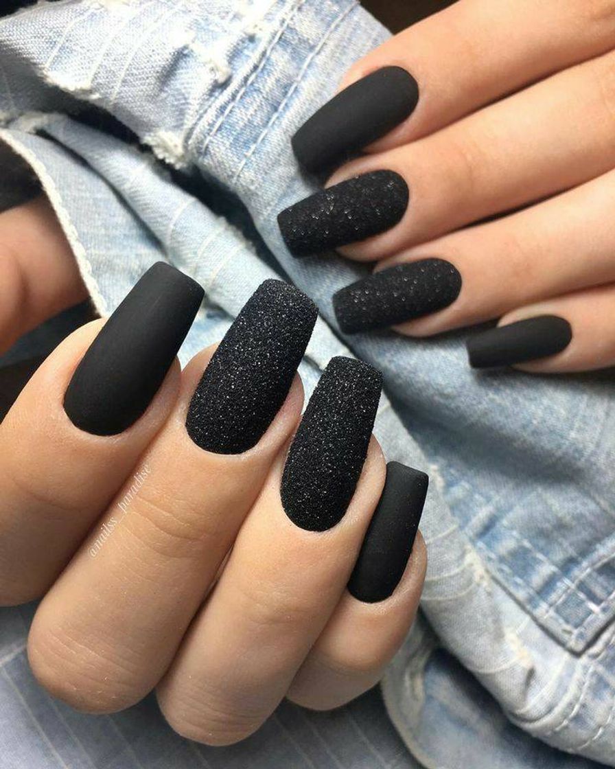 Fashion Matte black nails