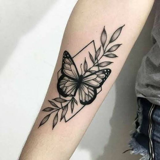 Female butterfly tattoo 