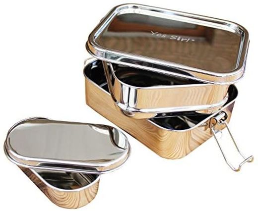 Deal: Yes, sir! 3-in-1 stainless steel lunch box, 3-piece lu