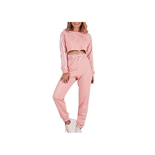 Elf Stüc Se Outfit Traje Festiva Lady De Ocio Ropa Traje Deportivo De Punto Chándal Fuera del Hombro Top De Manga Larga Era Pantalones De Cadera Pake Casual Outfi SPOR Ropa Helli