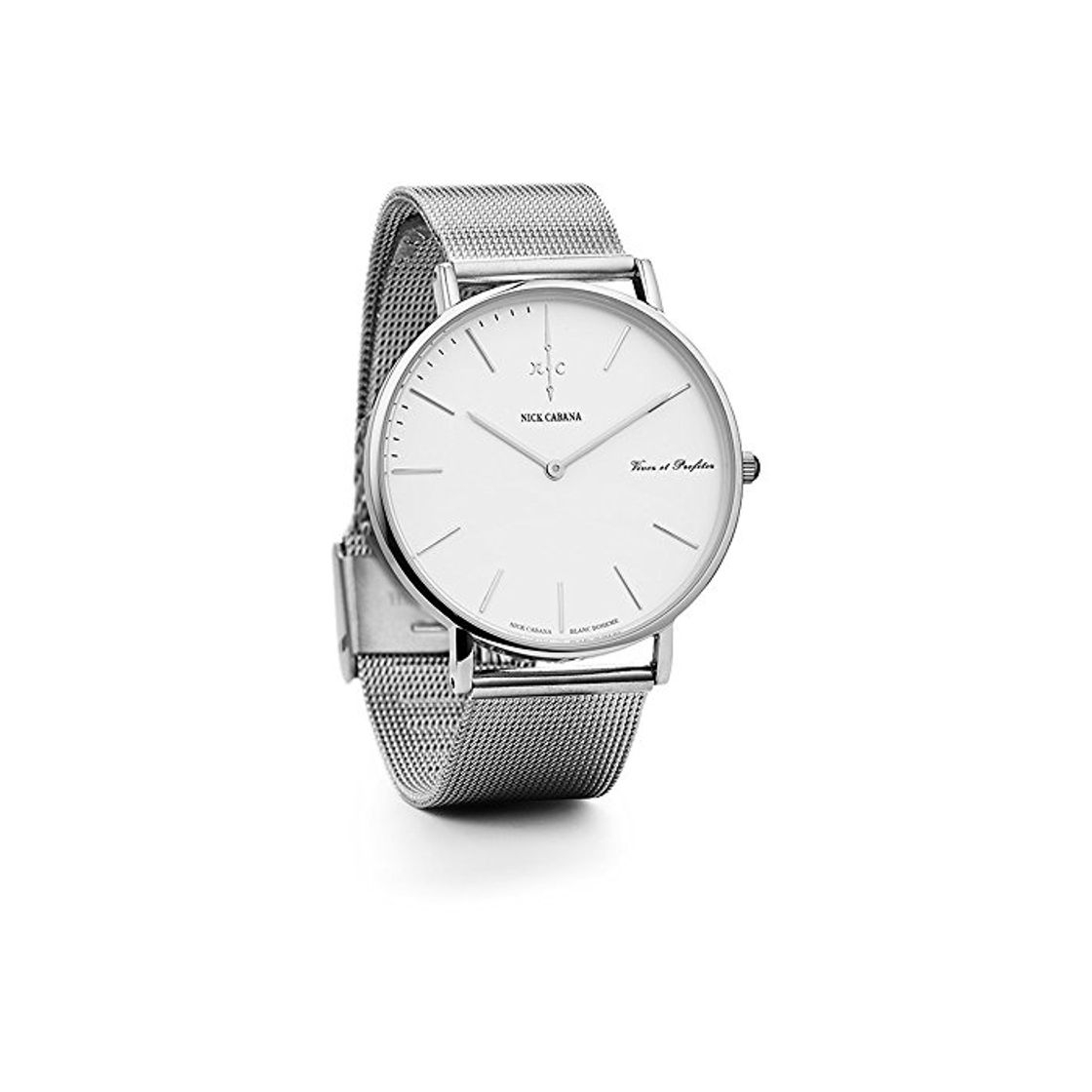 Social Nick Cabana Reloj los Mujeres Boheme Collection Blanc Mesh 36 006