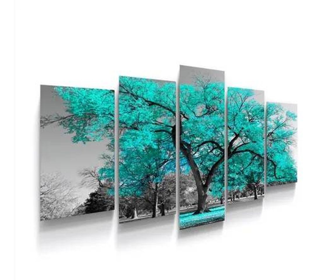 Moda Quadro decorativo verde tiffany