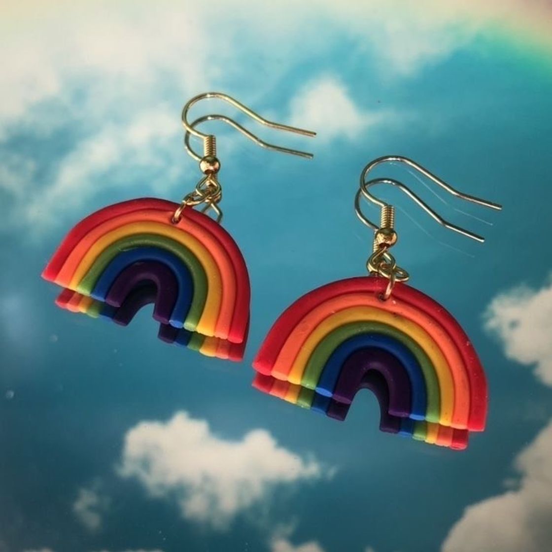 Fashion brinco de arco-íris- rainbow earrings