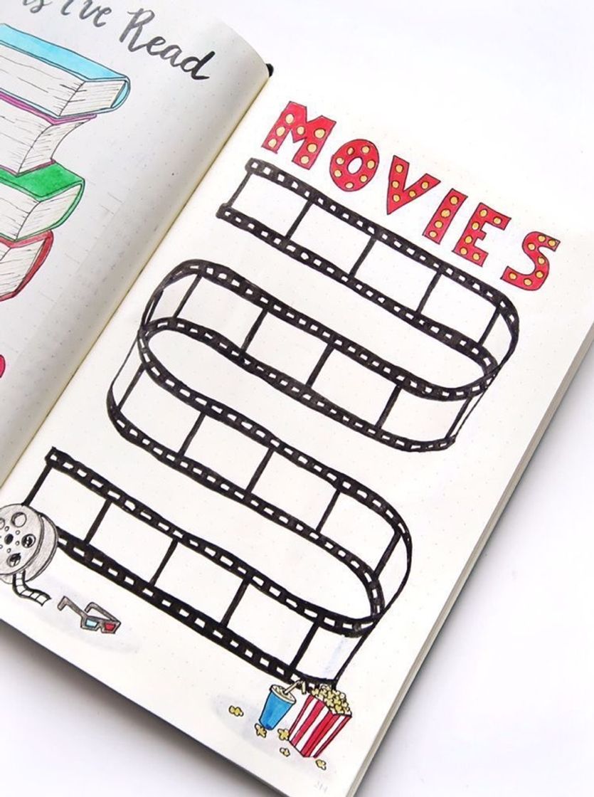 Fashion ideia bullet journal- filmes