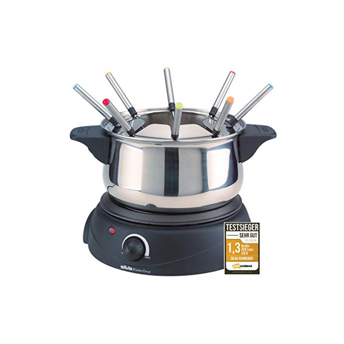 Product Silva Homeline fo810 Fondue 1500 W con Ajuste de Temperatura fo810 Manual Acero Inoxidable