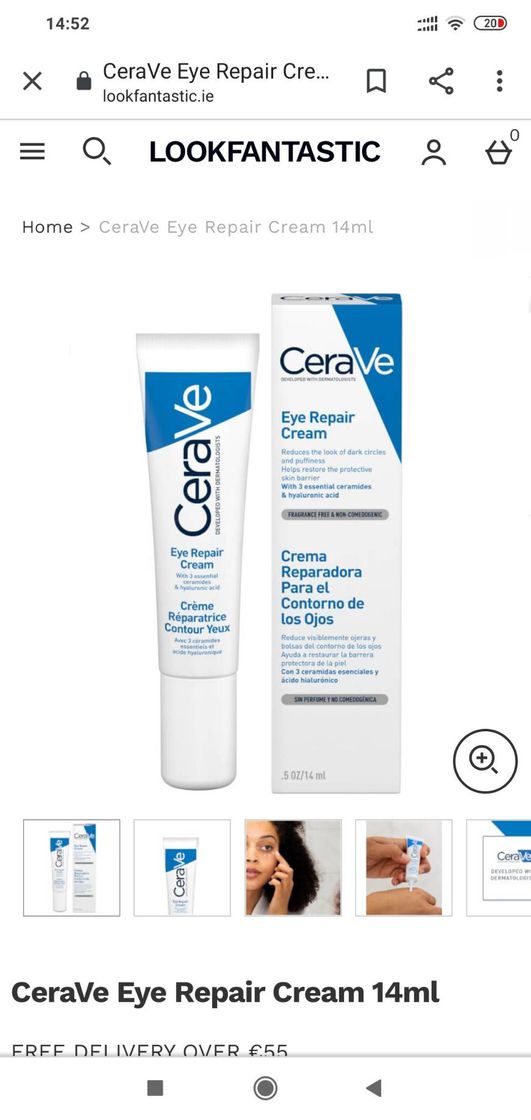 Moda Cerave eye repair cream