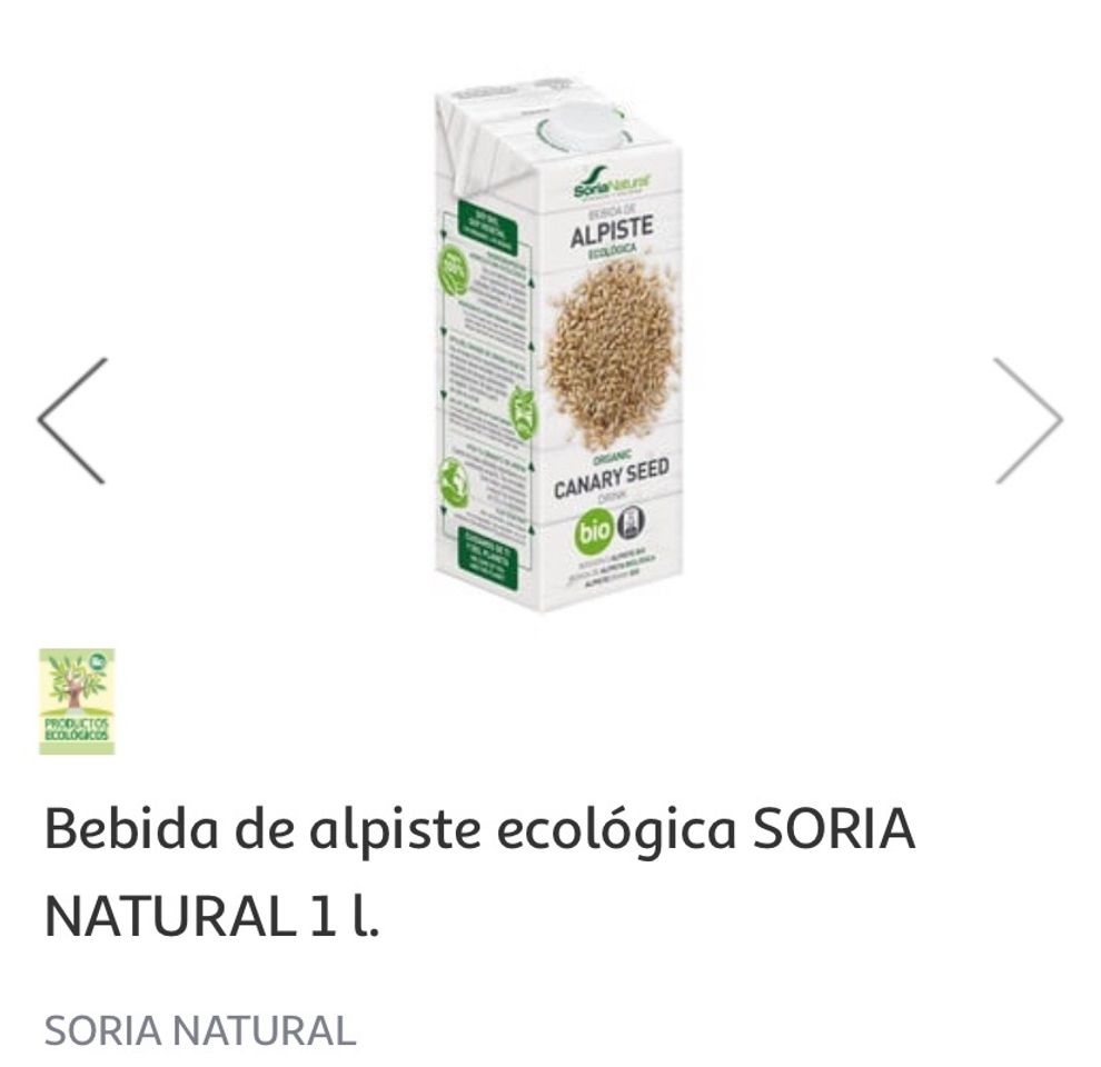 Moda Bebida de alpiste ecológica 1 l. SORIA NATURAL | Alcampo ...