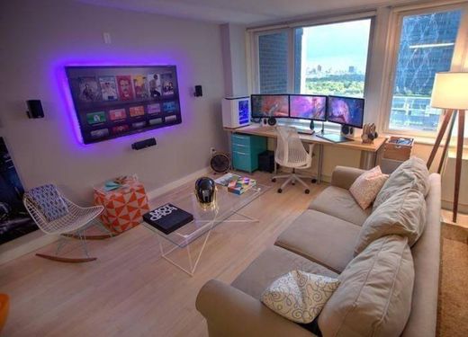 Habitación gaming minimalist