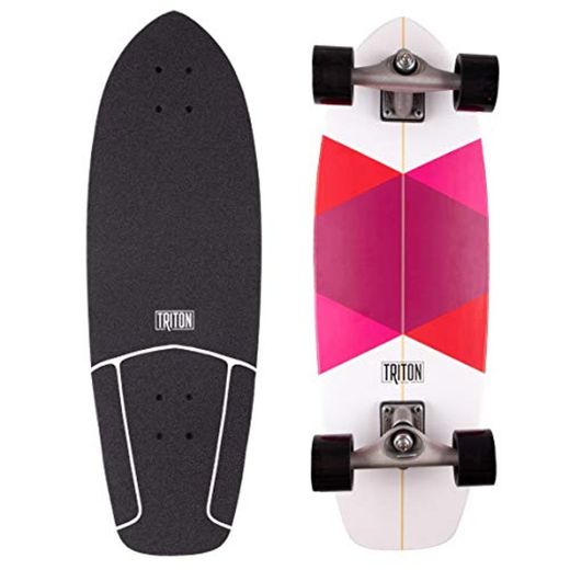 Carver Triton - Tabla completa de patines de surf con diamante rojo