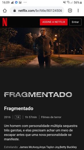 Filme " Fragmentado" / Fragmented movie