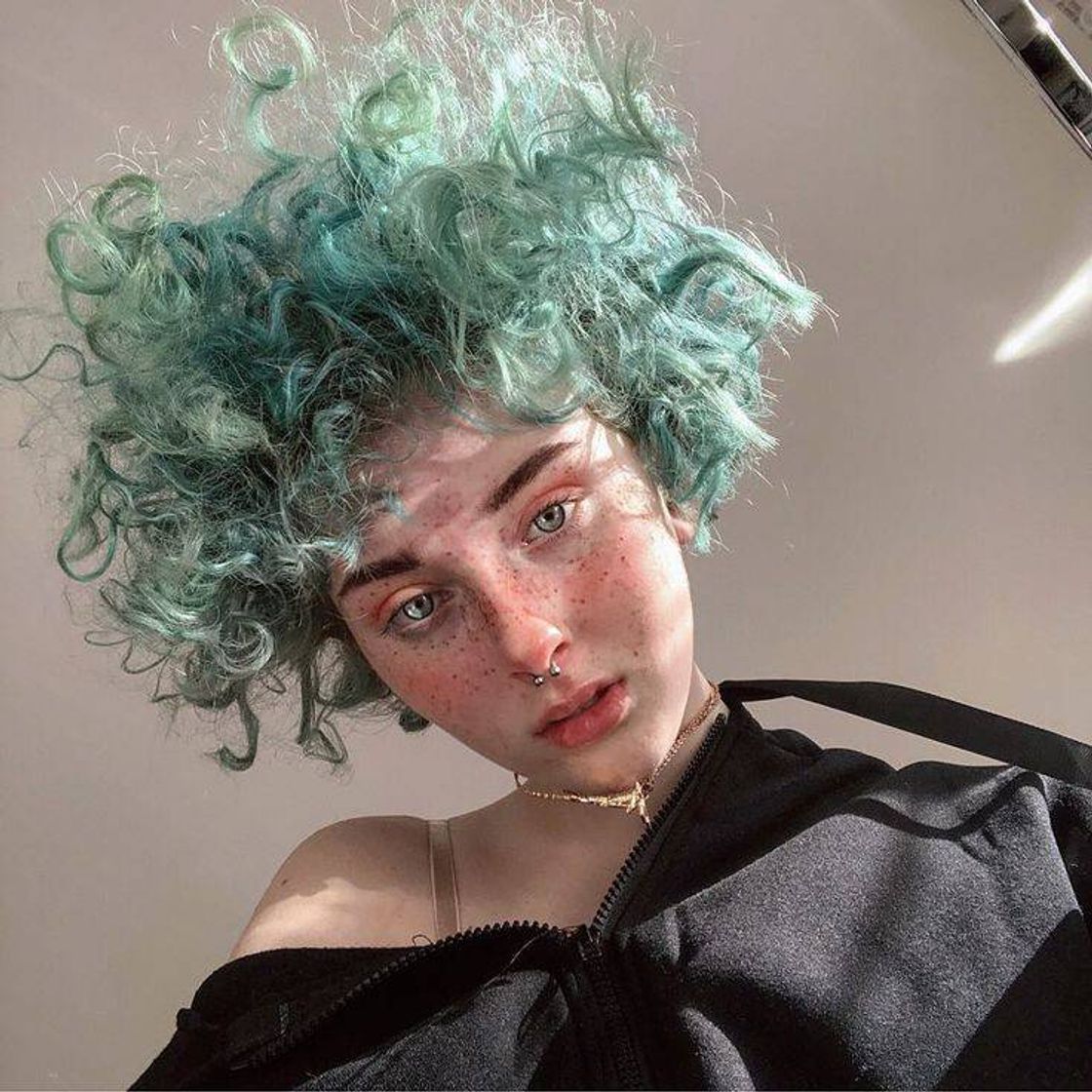 Social Cacheada verde água 💙💚🤍