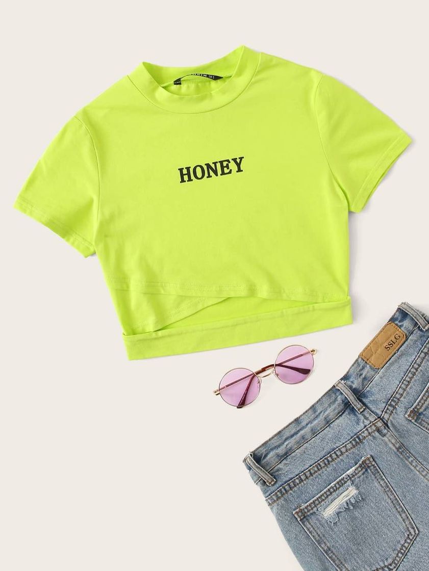 Fashion 💠crop top neon