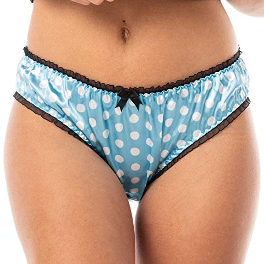 Moda Satini Braguitas de Lunares satinados Tanga Bikini Ropa Interior